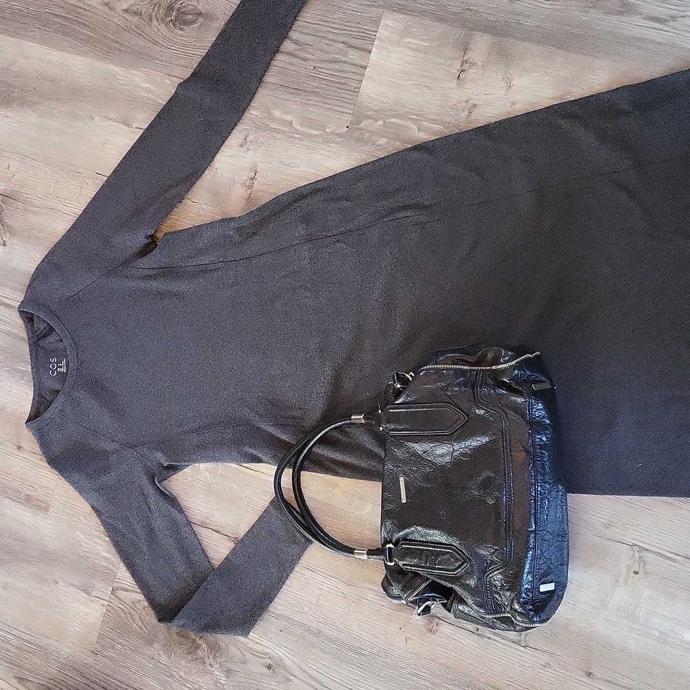 COS l Long sleeved l Dress l Size Small l dark grey l long l cotton l